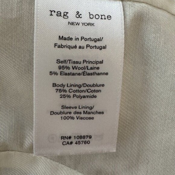 NWOT Rag & Bone Tan (Camel color) Blazer.  XS Size 0 - Picture 8 of 8